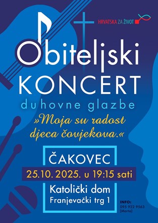 Obiteljski koncert duhovne glazbe u Čakovcu